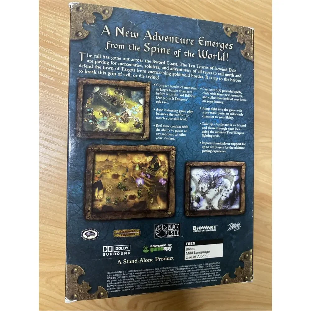 Icewind Dale II (PC, 2002) - Complete w/Game, Map, Manual, Mint Discs